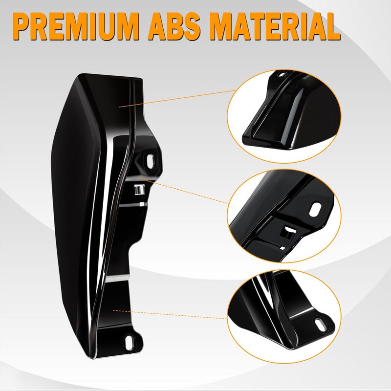 PBYMT Mid Frame Air Deflector Compatible for Harley Touring Road King Street Electra Glide 2009-2024 (Vivid Gloss Black) - Image 3